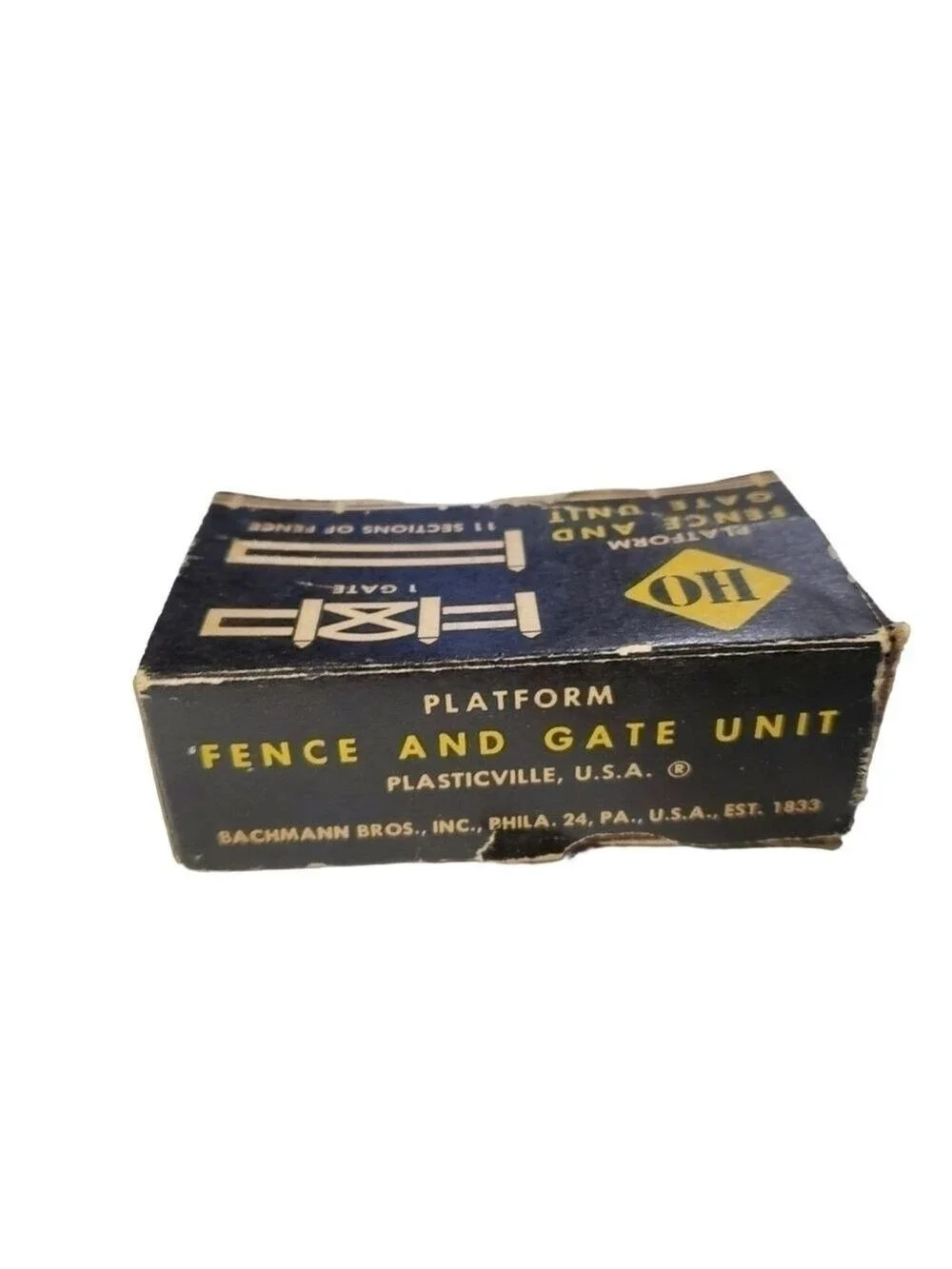 Vtg HO white mini Fence and Gate unit Model Train Dollhouse Farmhouse sm scale